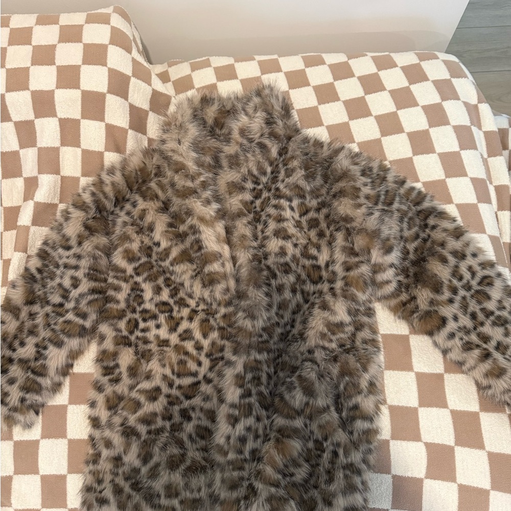 Wild Fable Faux Fur Animal Print Coat